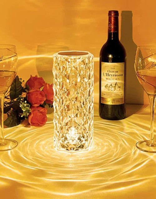 16 Color Changing Rose Crystal Diamond Table Lamp