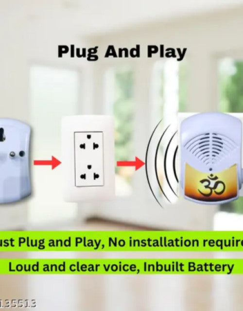 Gayatri & Mahamrityunjay Mantra Chanting Device | Om, Shiv, Ram, Laxmi, Krishna Mantras | Hindu Bhajan & Mantra Player (Pack of 1)