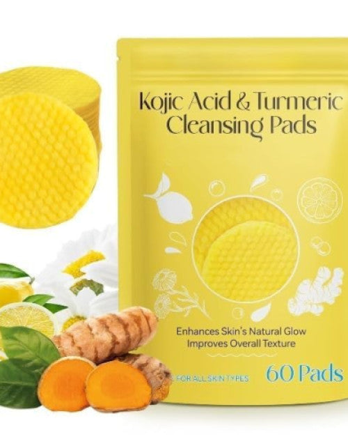 Turmeric & Kojic Acid Face Cleansing Pads - Dark Spot Remover & Skin Brightening