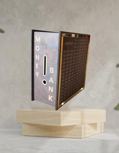 Wooden Money Saving Piggy Bank Box